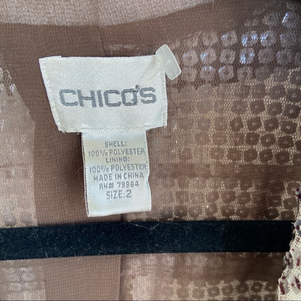 Chico’s Shiny Sparkling Silver Sequin Blazer Coat - Picture 8 of 8